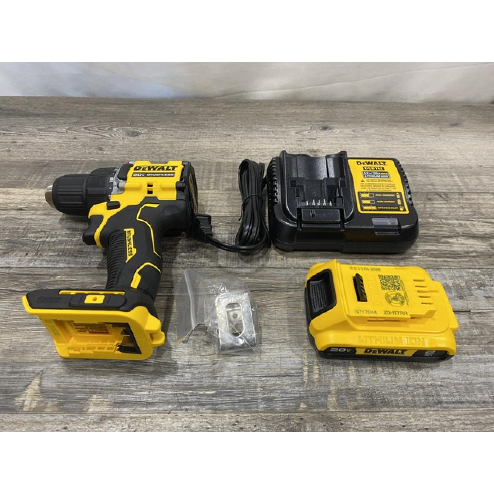 AS-IS DEWALT Atomic 20V Lithium-Ion Cordless Compact 1/2 in. Drill/Driver Kit