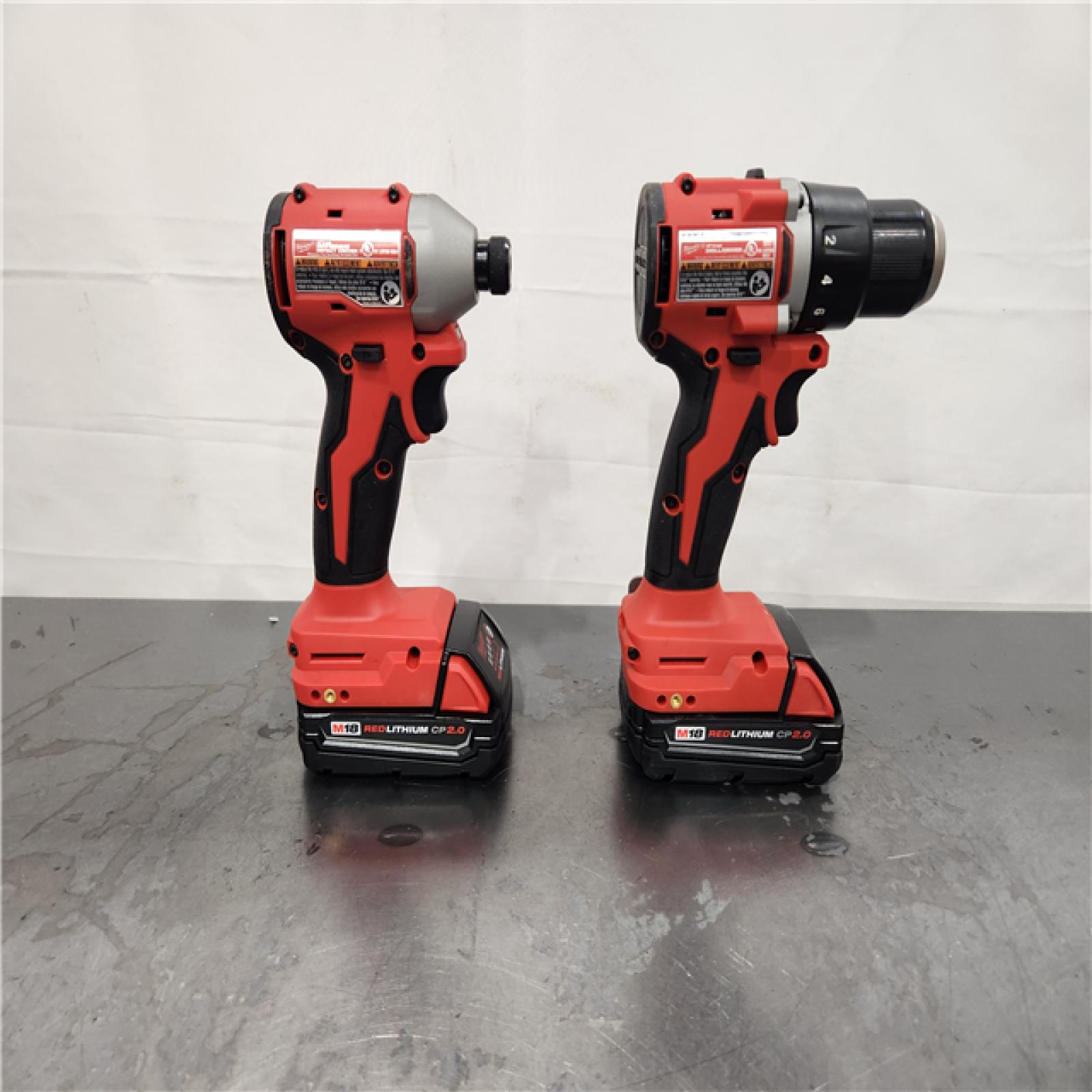 AS-IS- Milwaukee18V Lithium-Ion Brushless Cordless Compact Drill/Impact Combo Kit