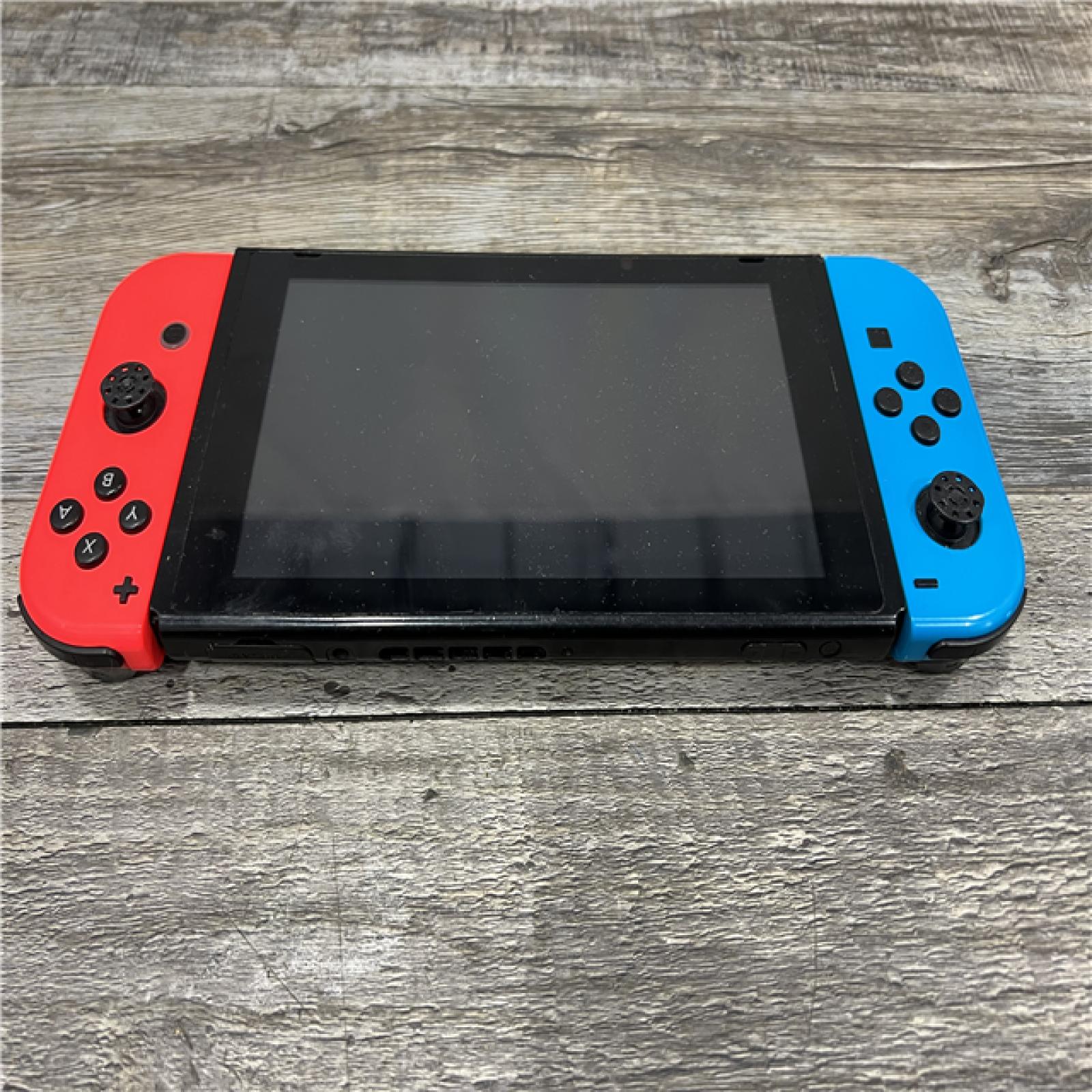 AS-IS Nintendo Switch with Neon Blue and Neon Red Joy-Con