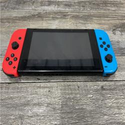 AS-IS Nintendo Switch with Neon Blue and Neon Red Joy-Con