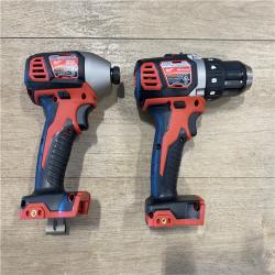 AS-IS Milwaukee 18V Lithium-Ion Cordless Drill Driver/Impact Driver Combo Kit