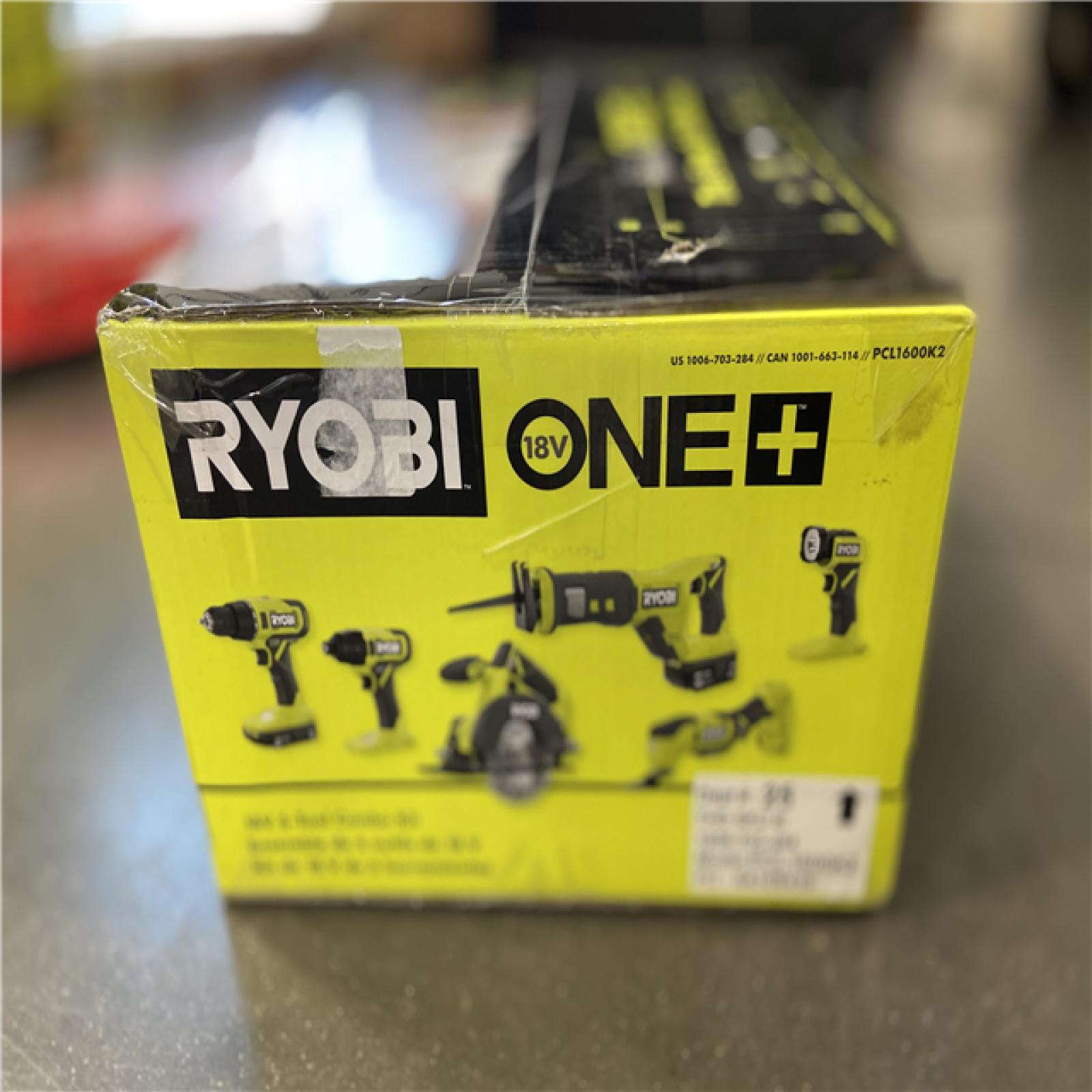 NEW! - RYOBI ONE+ 18V Cordless 6-Tool Combo Kit