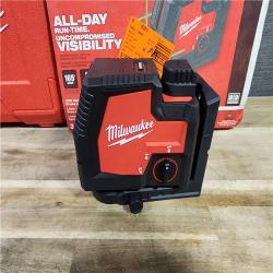 HOUSTON LOCATION - AS-IS (APPEARS LIKE NEW) Milwaukee 3521-21 4V Lithium-Ion Cordless USB Rechargeable Green Beam Cross Line Laser