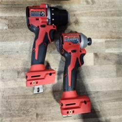HOUSTON LOCATION - AS-IS Milwaukee M18 18V Lithium-Ion Brushless Cordless Compact Drill/Impact Combo Kit (2-Tool) W/(2) 2.0 Ah Batteries  Charger & Bag