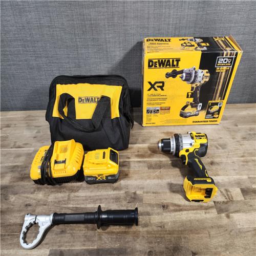 HOUSTON LOCATION - AS-IS DEWALT 20V XR Lithium-Ion Cordless Hammer Drill Kit with 8.0 Ah Battery, Charger and Kit Bag