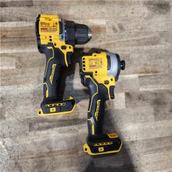 HOUSTON LOCATION - AS-IS (APPEARS LIKE NEW) Dewalt DCK225D2 20V MAX ATOMIC Brushless Compact Lithium-Ion 1/2 in. Cordless Drill Driver and 1/4 in. Impact Driver Combo Kit with 2 Batteries 2 Ah