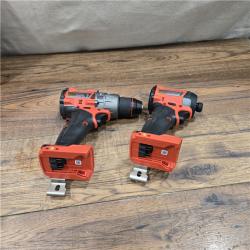 AS-IS MILWAUKEE M18 FUEL 18V Lithium-Ion Brushless Cordless Hammer Drill and Impact Driver Combo Kit (2-Tool) with 2 Batteries