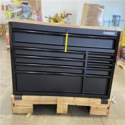 DALLAS LOCATION - Husky 56 in. W x 27.6 in. D 10-Drawer Matte Black Heavy-Duty Mobile Workbench
