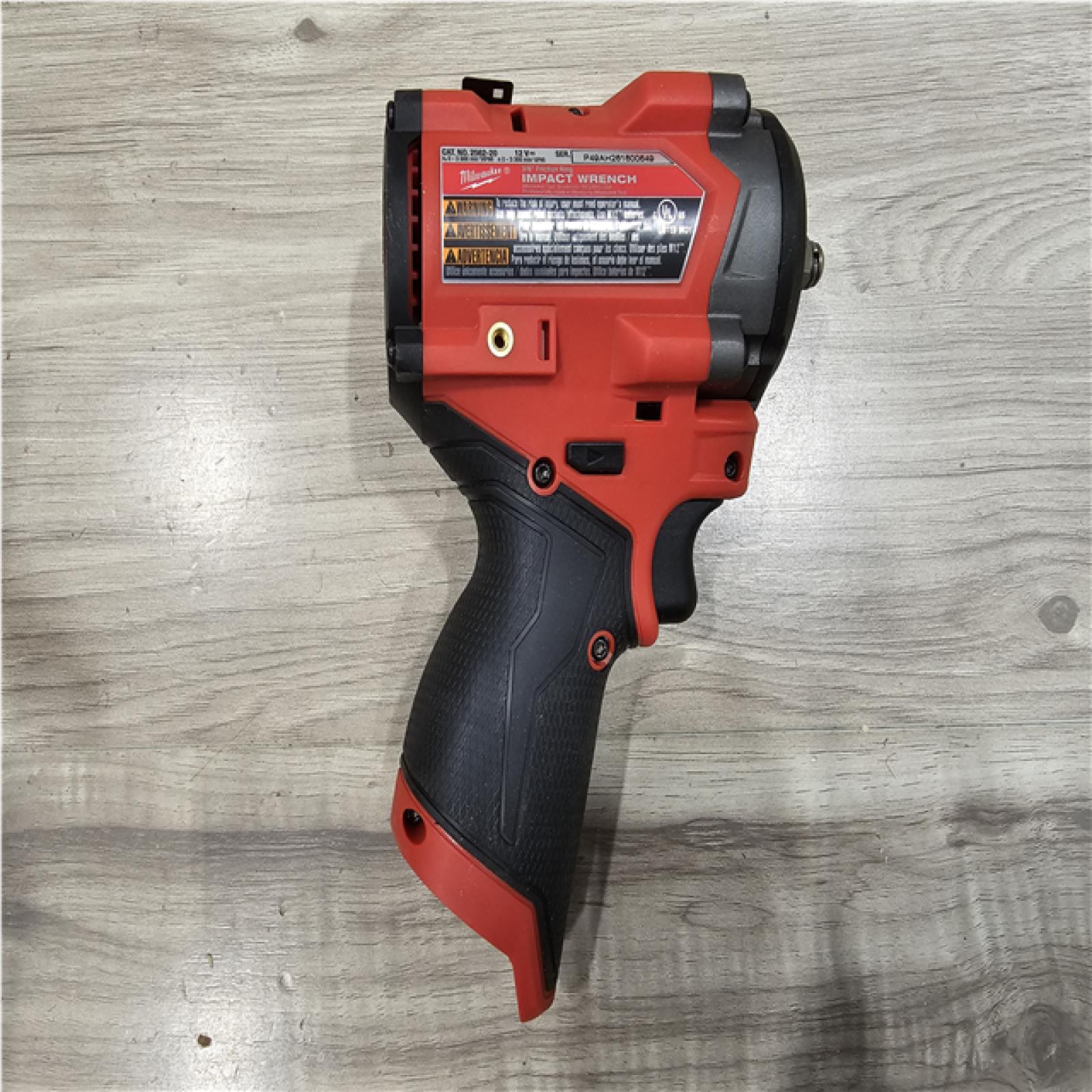 AS-IS Milwaukee FUEL 12V Lithium-Ion Brushless Cordless Stubby 3/8 in. Impact Wrench (Tool-Only)