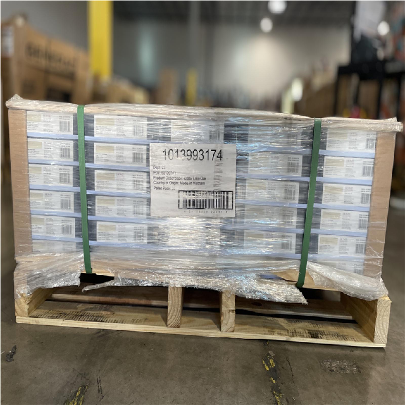 DALLAS LOCATION- HOME DECORATORS Crater Lake Oak 20 MIL x 7.1 in. W x 48 in. L Click Lock Waterproof Planks (18.8 sqft/case) (30 UNITS)