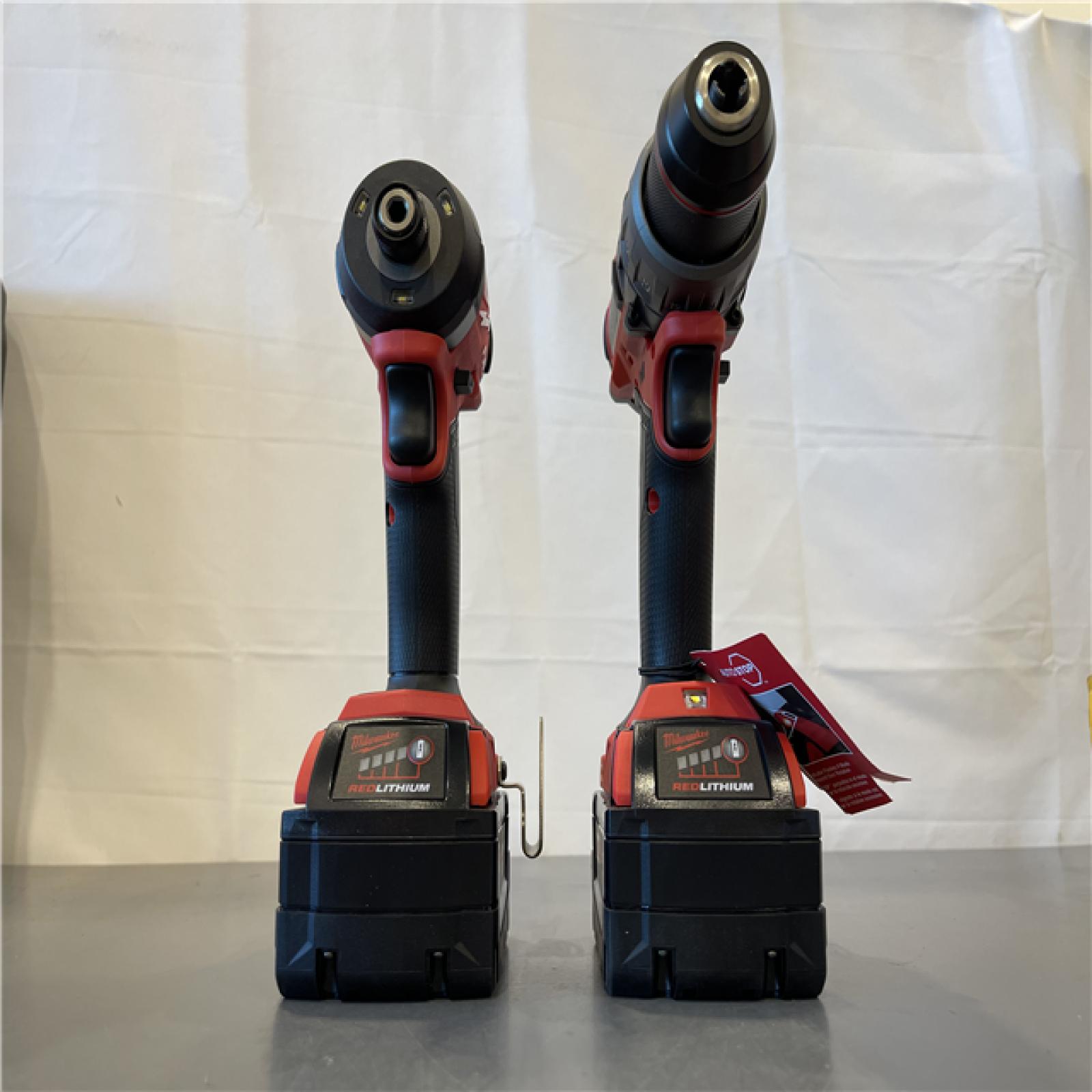 AS-IS - MILWAUKEE FUEL 18V Lithium-Ion Brushless Cordless Hammer Drill and Impact Driver Combo Kit