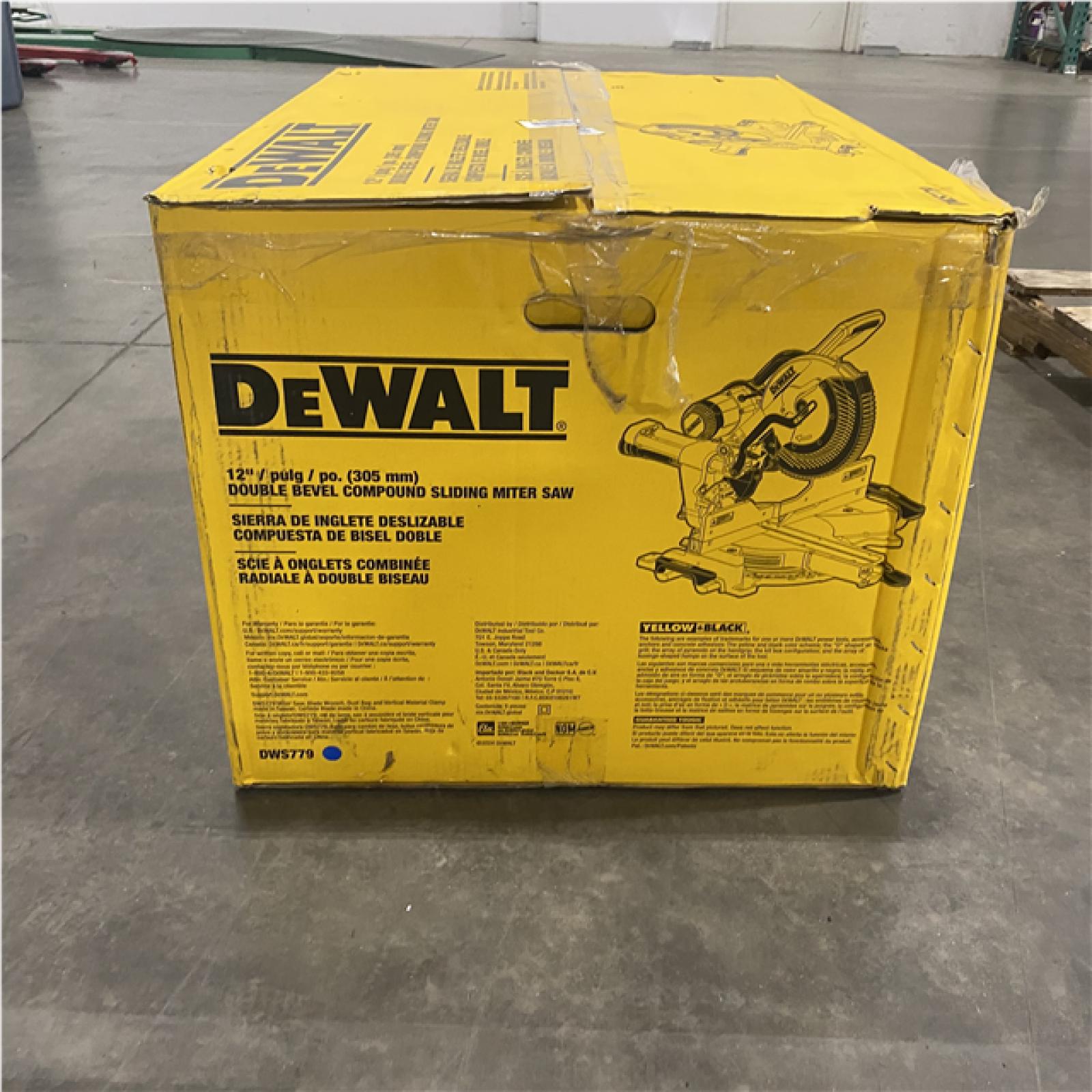 As-Is- DeWalt 15 Amps 12 in. Corded Dual-Bevel Sliding Compound Miter Saw