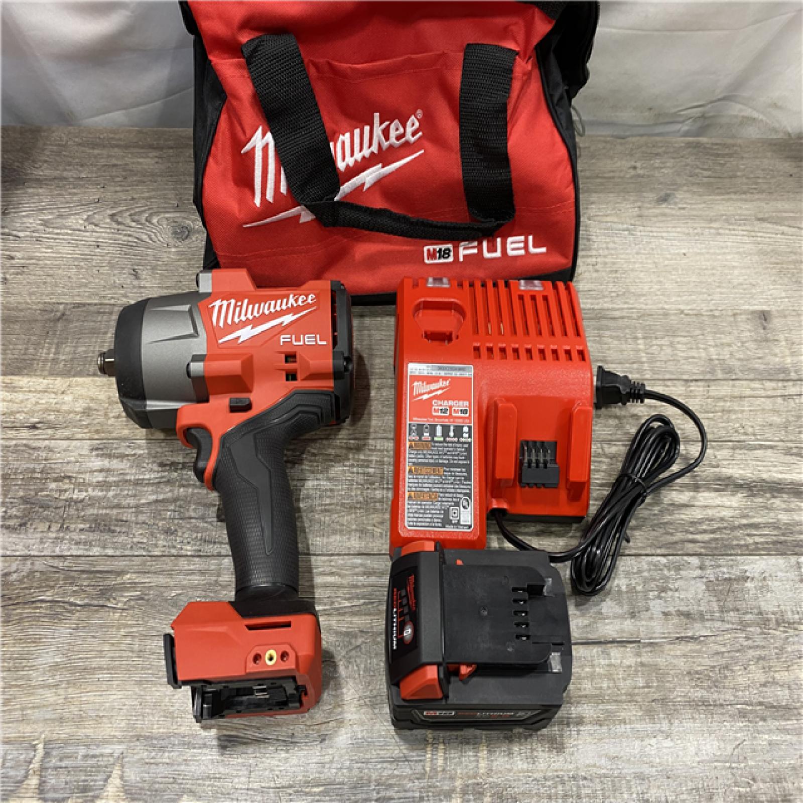AS-IS Milwaukee FUEL 18V Lithium-Ion Brushless Cordless 1/2 in. Impact Wrench w/Friction Ring Kit