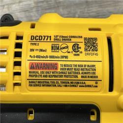 AS-IS DEWALT 20V MAX Cordless 1/2 in. Drill/Driver Kit