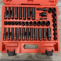AS-IS Milwaukee SHOCKWAVE 3/8 in. Drive SAE and Metric 6 Point Impact Socket Set (43-Piece)