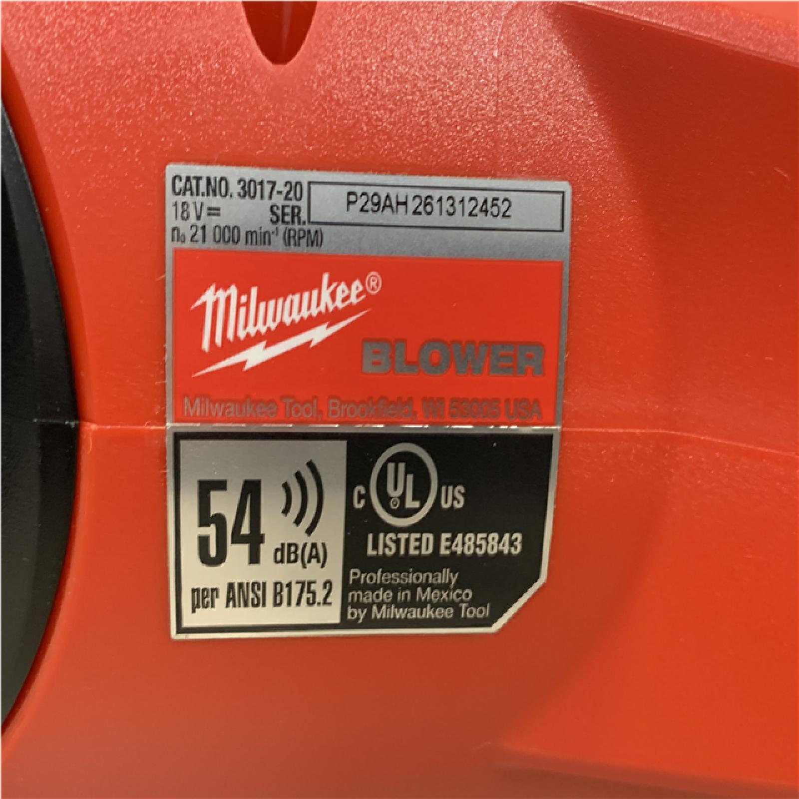 AS-IS Milwaukee FUEL 120 MPH 500 CFM 18V Lithium-Ion Brushless Cordless Handheld Blower (Tool-Only)