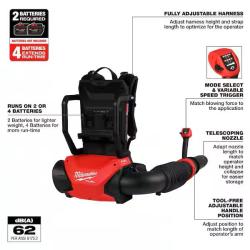 HOUSTON LOCATION - AS-IS (NEW) M18 FUEL 155 MPH 650 CFM 18-Volt Lithium-Ion Brushless Cordless Dual Battery Backpack Blower (Tool Only)