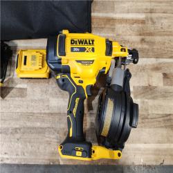 HOUSTON LOCATION - AS - IS DEWALT 20V MAX Lithium-Ion 15-Degree Electric Cordless Roofing Nailer Kit