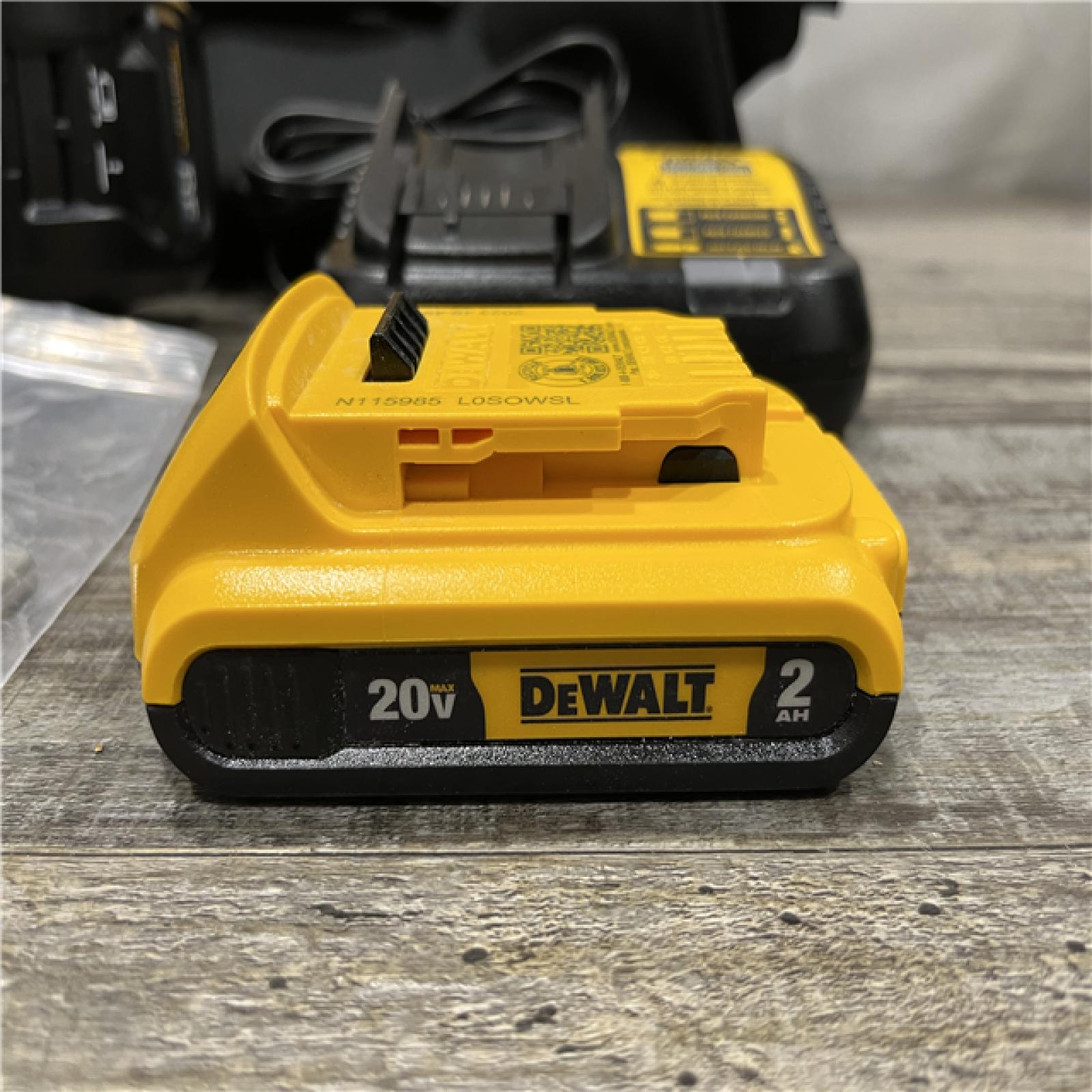 AS-IS DEWALT 20V MAX Lithium-Ion 15-Degree Electric Cordless Roofing Nailer Kit