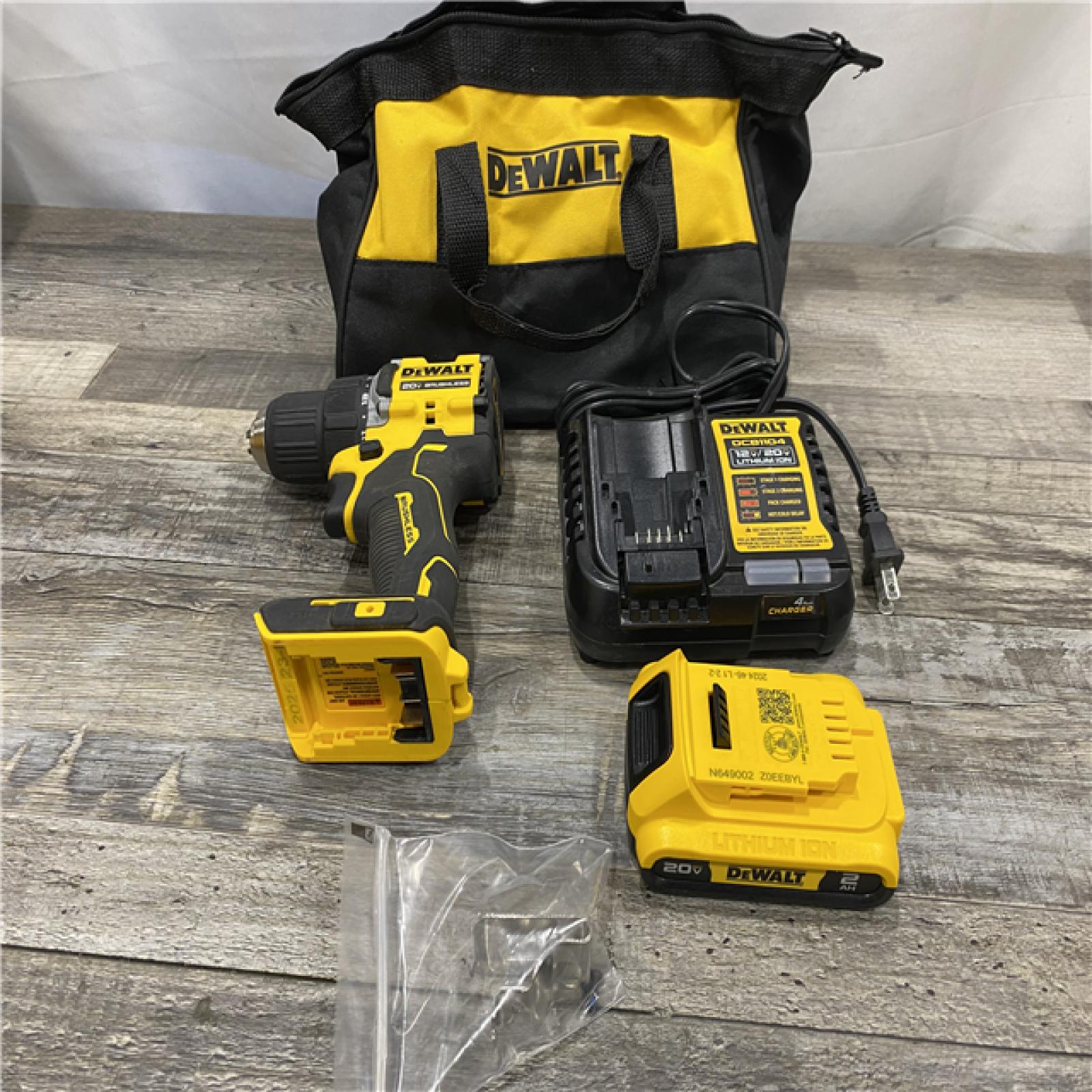 AS-IS DEWALT Atomic 20V Lithium-Ion Cordless Compact 1/2 in. Drill/Driver Kit