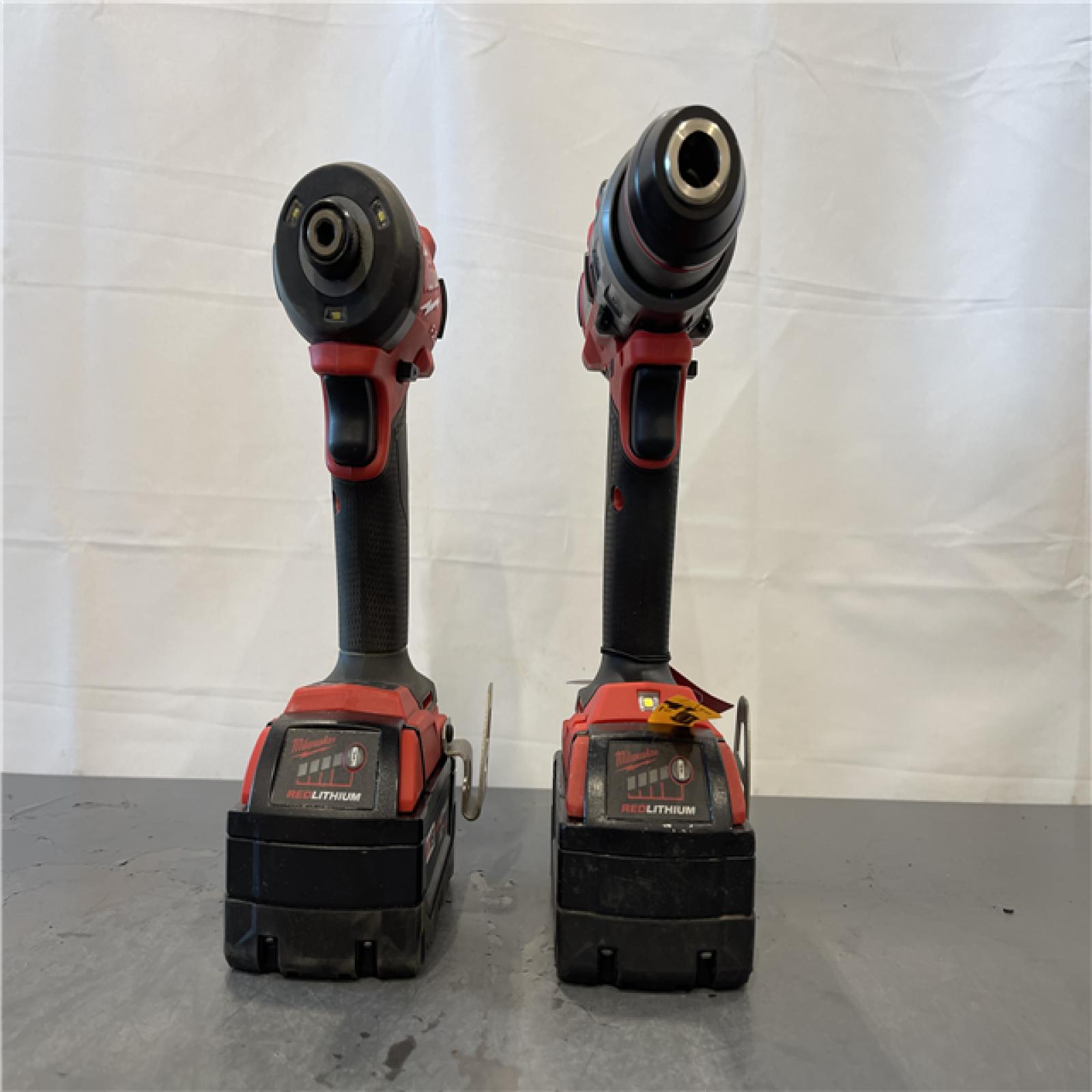 AS-IS - MILWAUKEE FUEL 18V Lithium-Ion Brushless Cordless Hammer Drill and Impact Driver Combo Kit