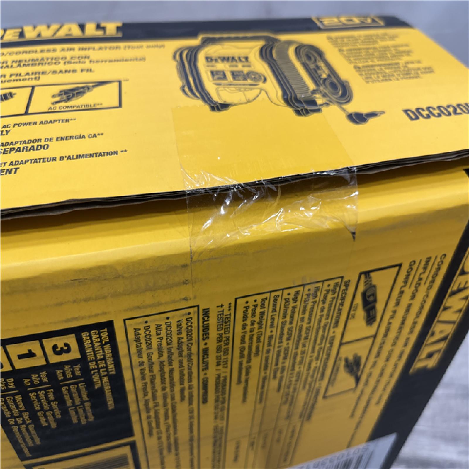 NEW - DEWALT 20V MAX Cordless Electric Portable Inflator (Tool Only)