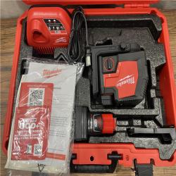AS-IS Milwaukee-3632-21 M12 Green Beam Laser 360Â° 3-Plane Kit