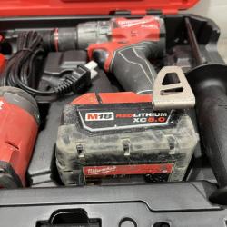 AS-IS Milwaukee FUEL 18V Lithium-Ion Brushless Cordless Hammer Drill and Impact Driver Combo Kit