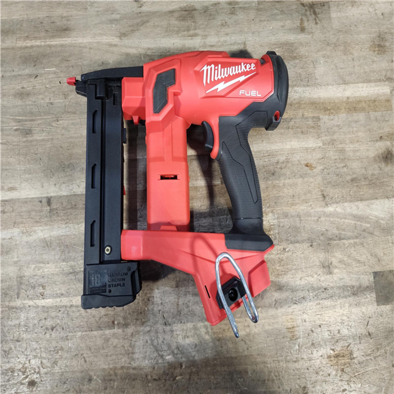 HOUSTON LOCATION - AS-IS (APPEARS LIKE NEW) MILWAUKEE FUEL 18V Cordless 18-Gauge 1/4 in. Narrow Crown Stapler (Tool-Only)