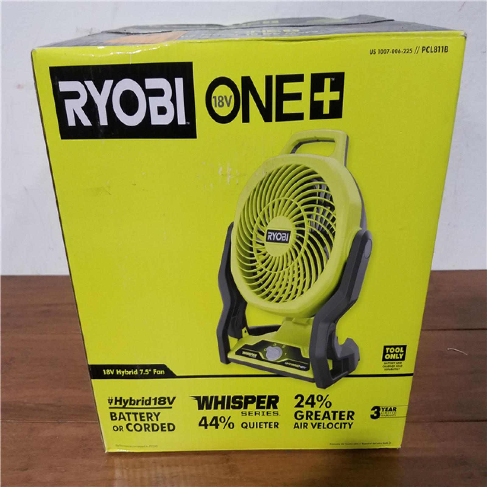 California NEW Ryobi Plus+ 18V Hybrid 7.5 Fan (Tool Only)