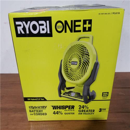 California NEW Ryobi Plus+ 18V Hybrid 7.5 Fan (Tool Only)