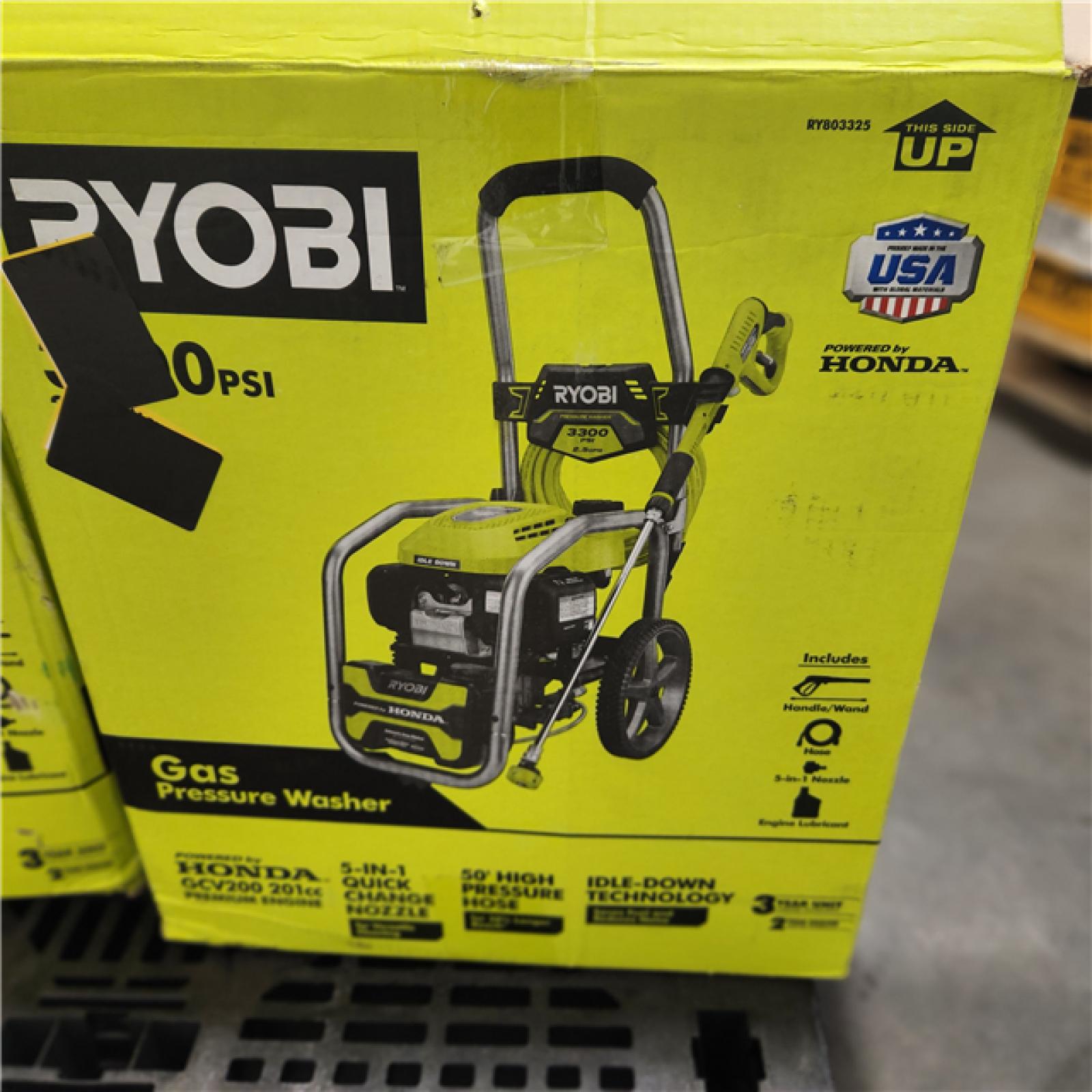 Dallas Location AsIs RYOBI 3300 PSI 2.5 GPM Gas Pressure Washer