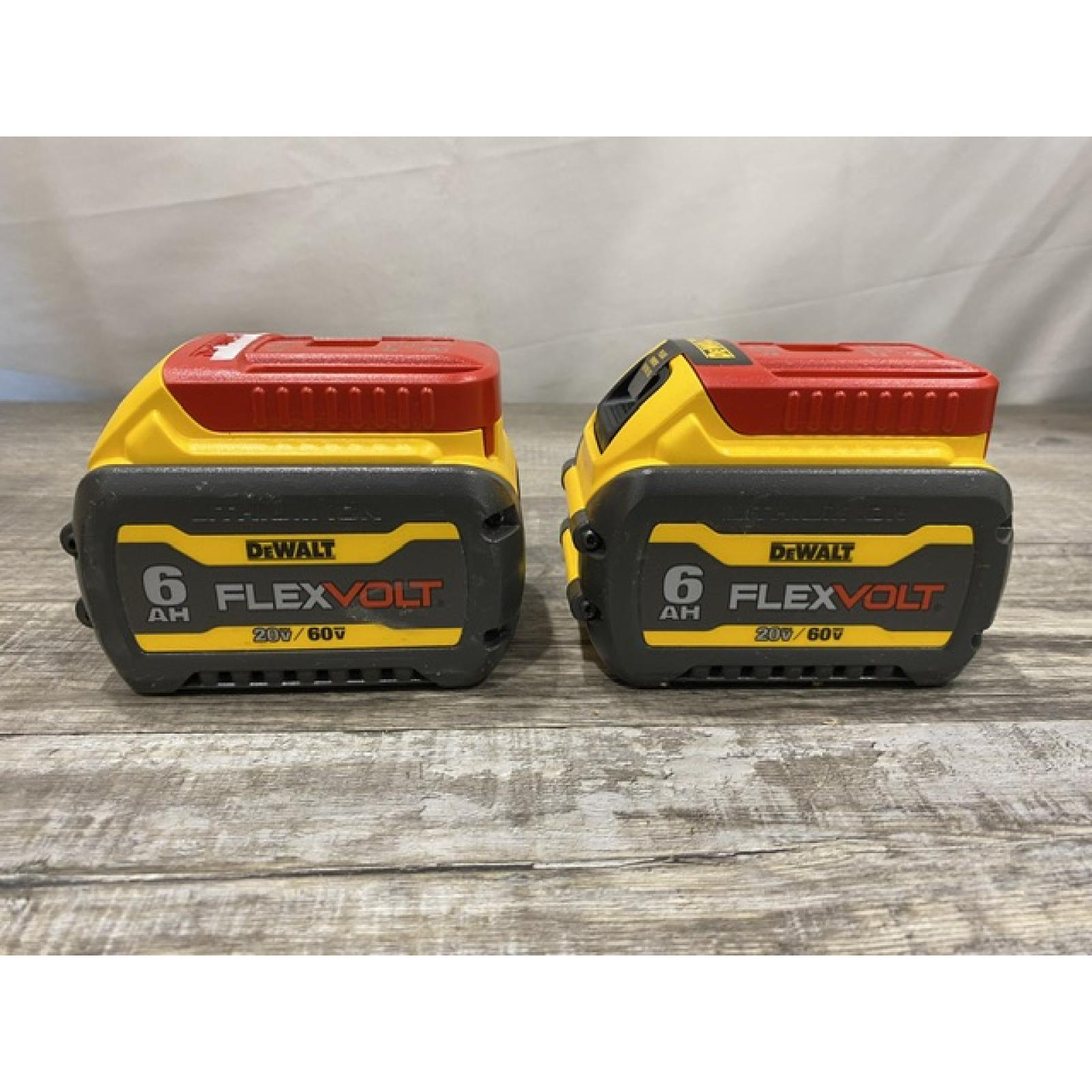 AS-IS DEWALT FLEXVOLT 20V/60V MAX Lithium-Ion 6.0Ah Battery Pack (2 Pack)