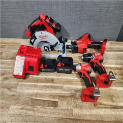HOUSTON LOCATION - AS - IS Milwaukee 18-Volt Lithium-Ion Brushless Cordless (4-Tool) Combo Kit
