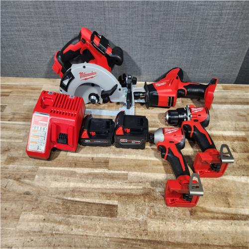 HOUSTON LOCATION - AS - IS Milwaukee 18-Volt Lithium-Ion Brushless Cordless (4-Tool) Combo Kit