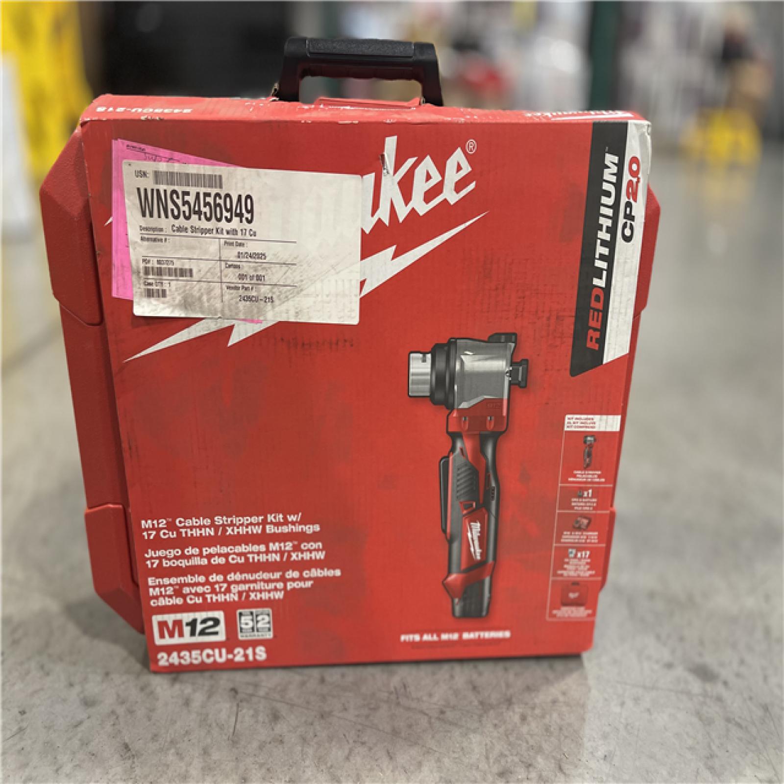 LIKE NEW!- Milwaukee M12 12V Lithium-Ion Cordless Cable Stripper Kit for Cu THHN/XHHW Wire