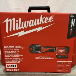 NEW - Milwaukee 18V Lithium-Ion Cordless Short Throw PEX Press Tool Kit
