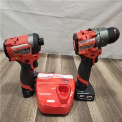 AS-IS- Milwaukee 12V Brushless Hammer Drill and Impact Driver Combo Kit