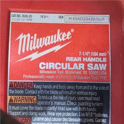 HOUSTON LOCATION - AS-IS Milwaukee 2830-20 Rear Handle Circular Saw M18 FUEL 7-1/4 Cordless Brushless Tool Only