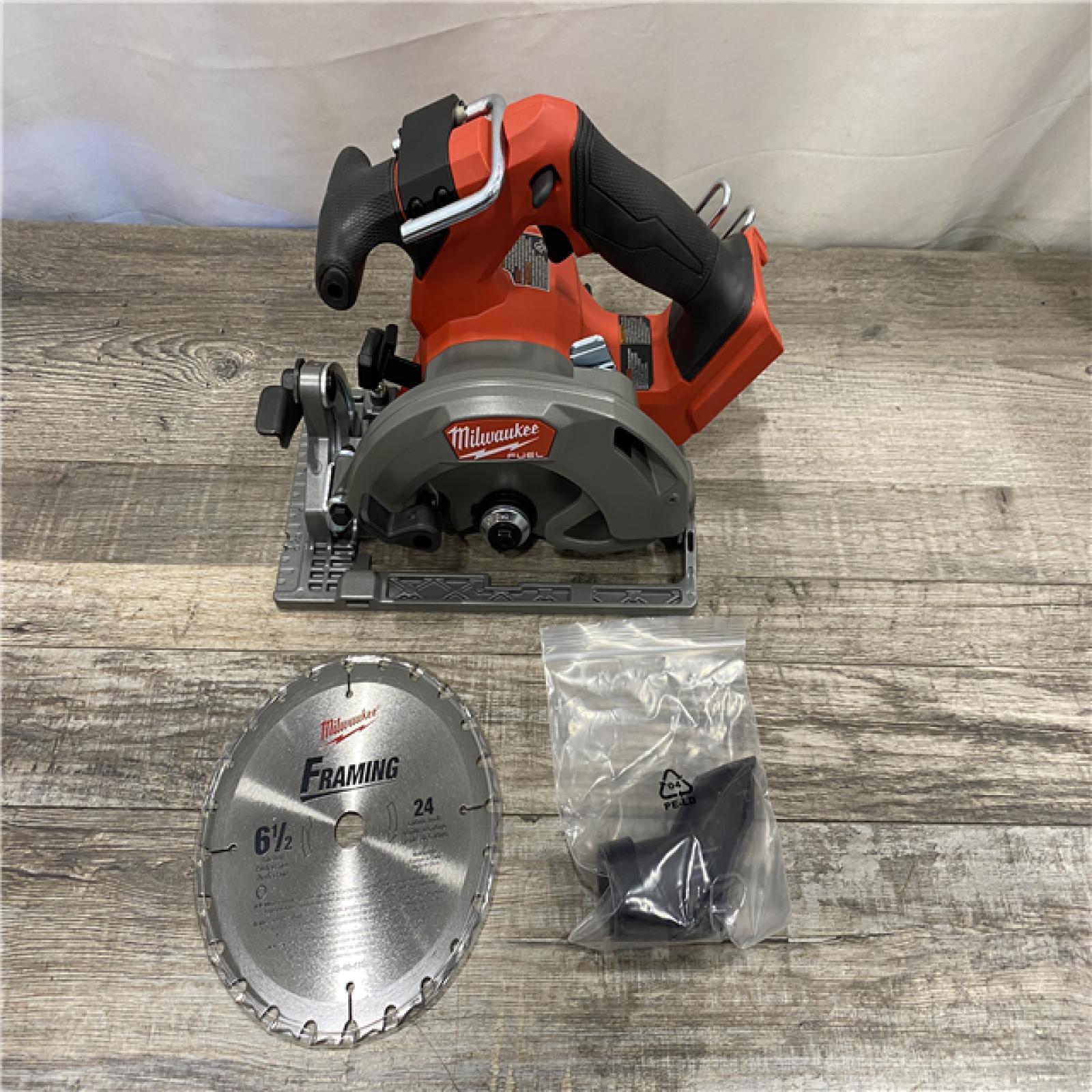 AS-IS Milwaukee FUEL 18V Lithium-Ion Brushless Cordless 6-1/2 in. Circular Saw (Tool-Only)