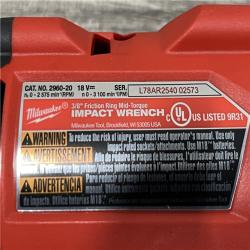 AS-IS Milwaukee FUEL GEN-2 18V Lithium-Ion Mid Torque Brushless Cordless 3/8 in. Impact Wrench with Friction Ring (Tool-Only)