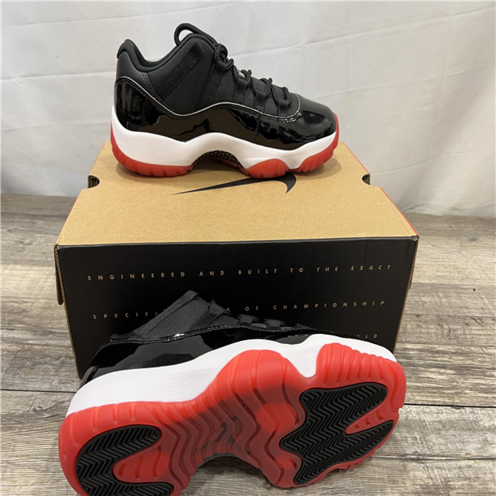 NEW Nike Men Air Jordan 11 Retro Low Black/Varsity Red-White Sneakers 9.5 Black/Varsity Red-White