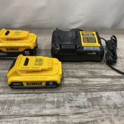 AS-IS DEWALT 20V MAX Lithium-Ion Battery Kit with 5.0Ah and 2.0Ah Battery and Charger