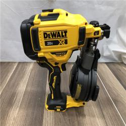 AS-IS DEWALT 20V MAX Lithium-Ion 15-Degree Electric Cordless Roofing Nailer Kit