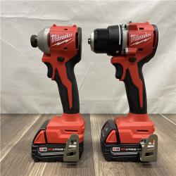 AS-IS Milwaukee M18 18V Lithium-Ion Brushless Cordless Compact Drill/Impact Combo Kit
