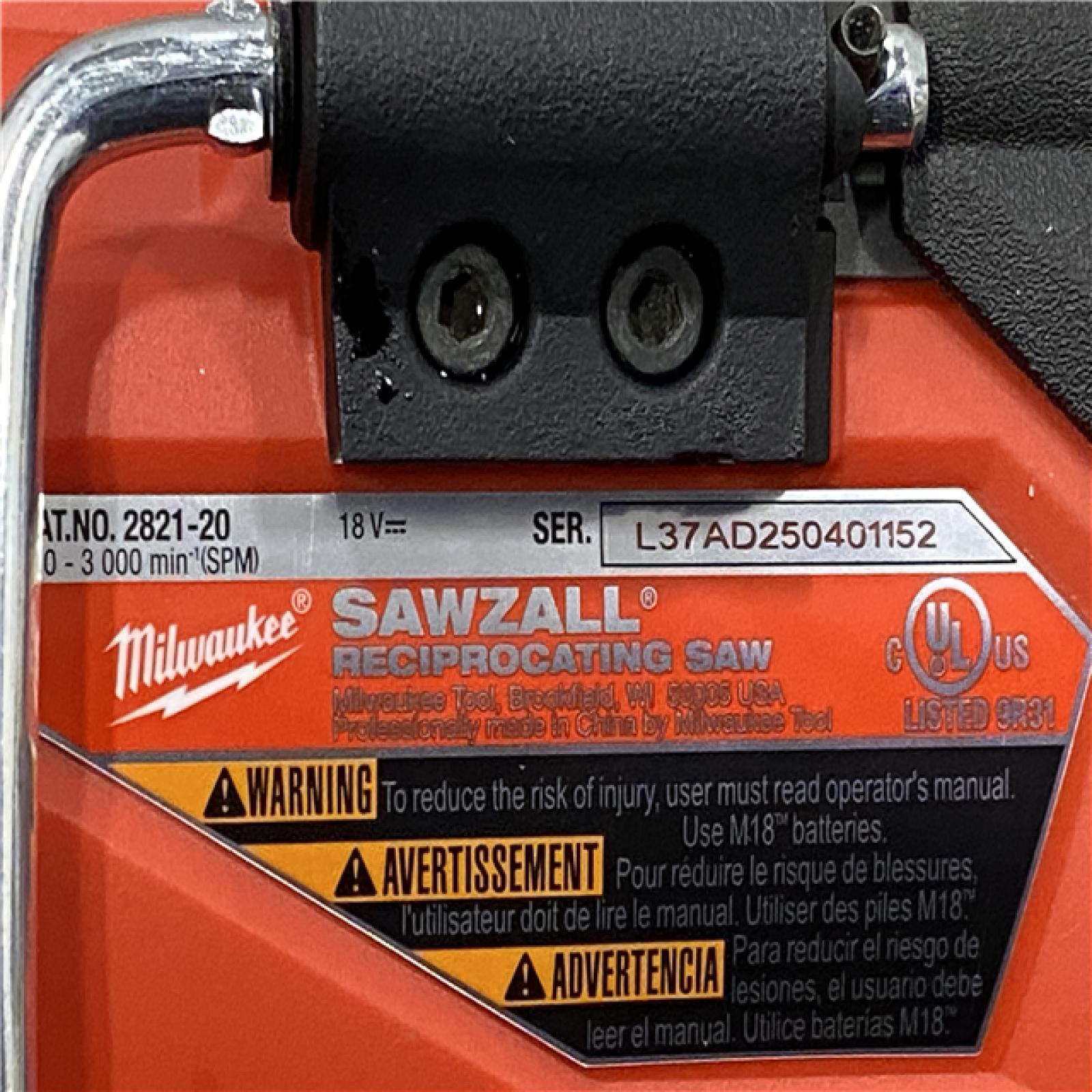 AS-IS Milwaukee FUEL GEN-2 18V Lithium-Ion Brushless Cordless SAWZALL Reciprocating Saw (Tool-Only)