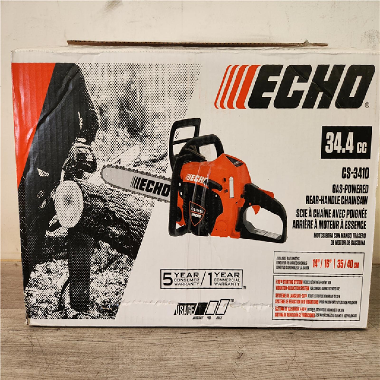 Phoenix AS-IS ECHO 14 in. 34.4 cc Gas 2-Stroke Rear Handle Chainsaw with Automatic Chain Oiler (No Chain)