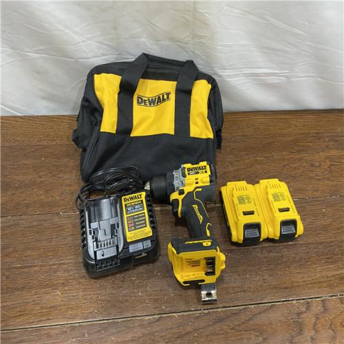 AS-IS DEWALT 20V MAX XR Cordless Drill/Driver, ATOMIC Impact Driver 2 Tool Combo Kit, (2) 2.0Ah Batteries, Charger, and Bag