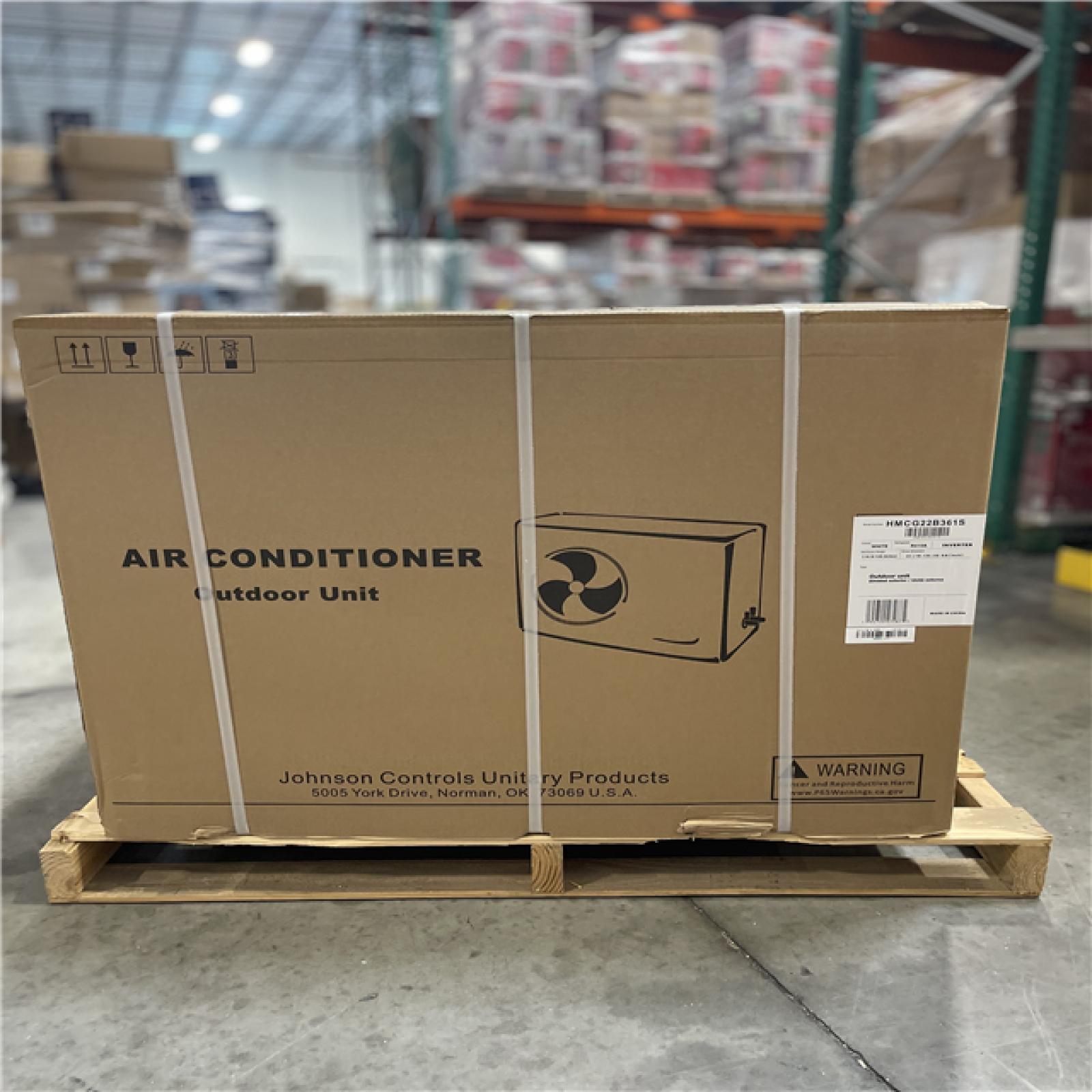 DALLAS LOCATION - NEW! JOHNSON CONTROLS AIR CONDITIONER PALLET-(3 UNITS)(OUTDOOR UNIT ONLY)