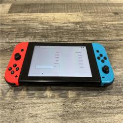 AS-IS Nintendo Switch with Neon Blue and Neon Red Joy-Con